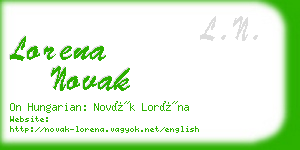 lorena novak business card